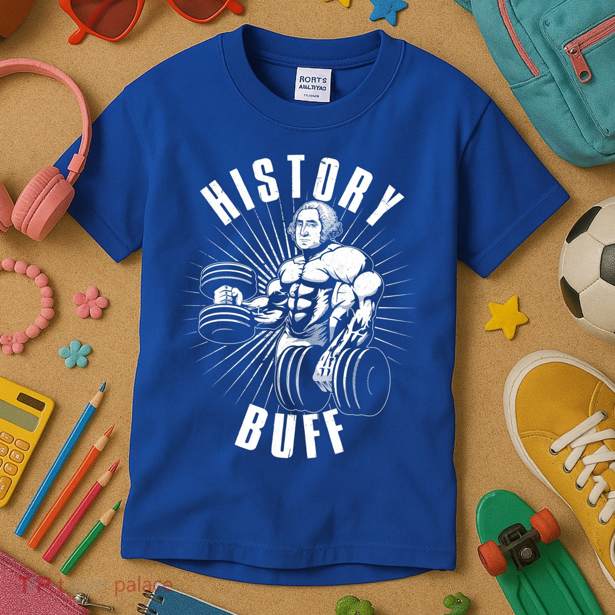 History Buff Funny George Washington Kids T-Shirt