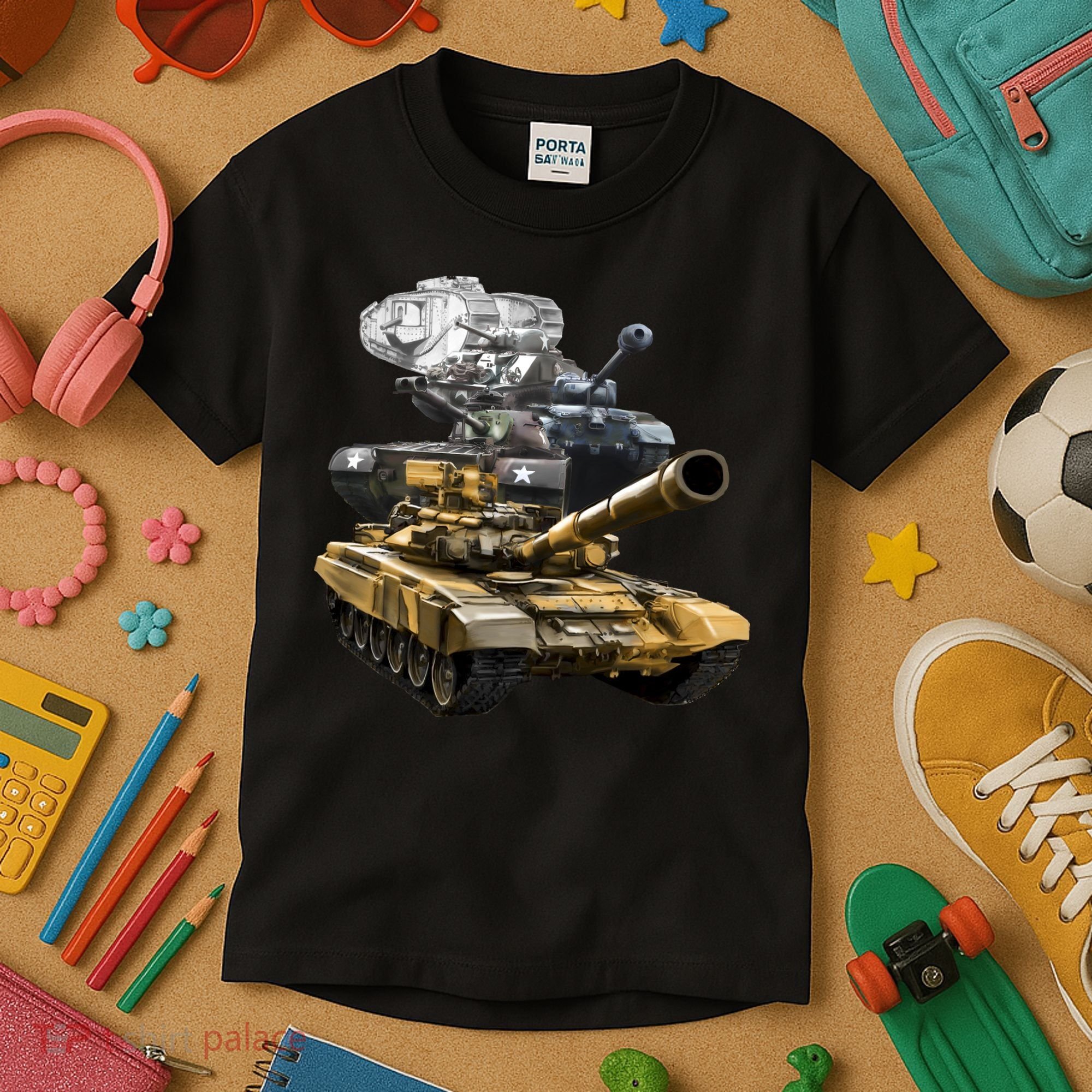 History of The Army Tank Kids T-Shirt