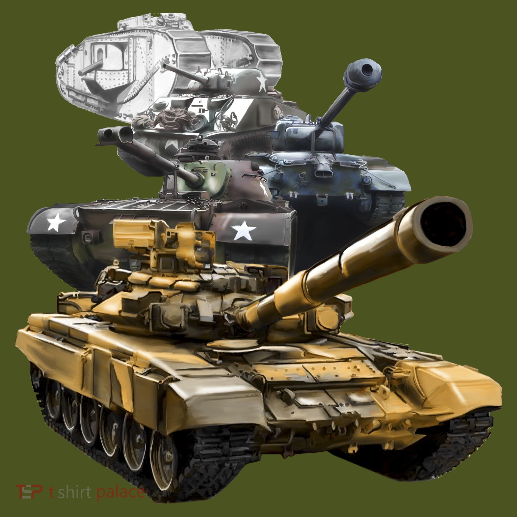 History of The Army Tank T-Shirt