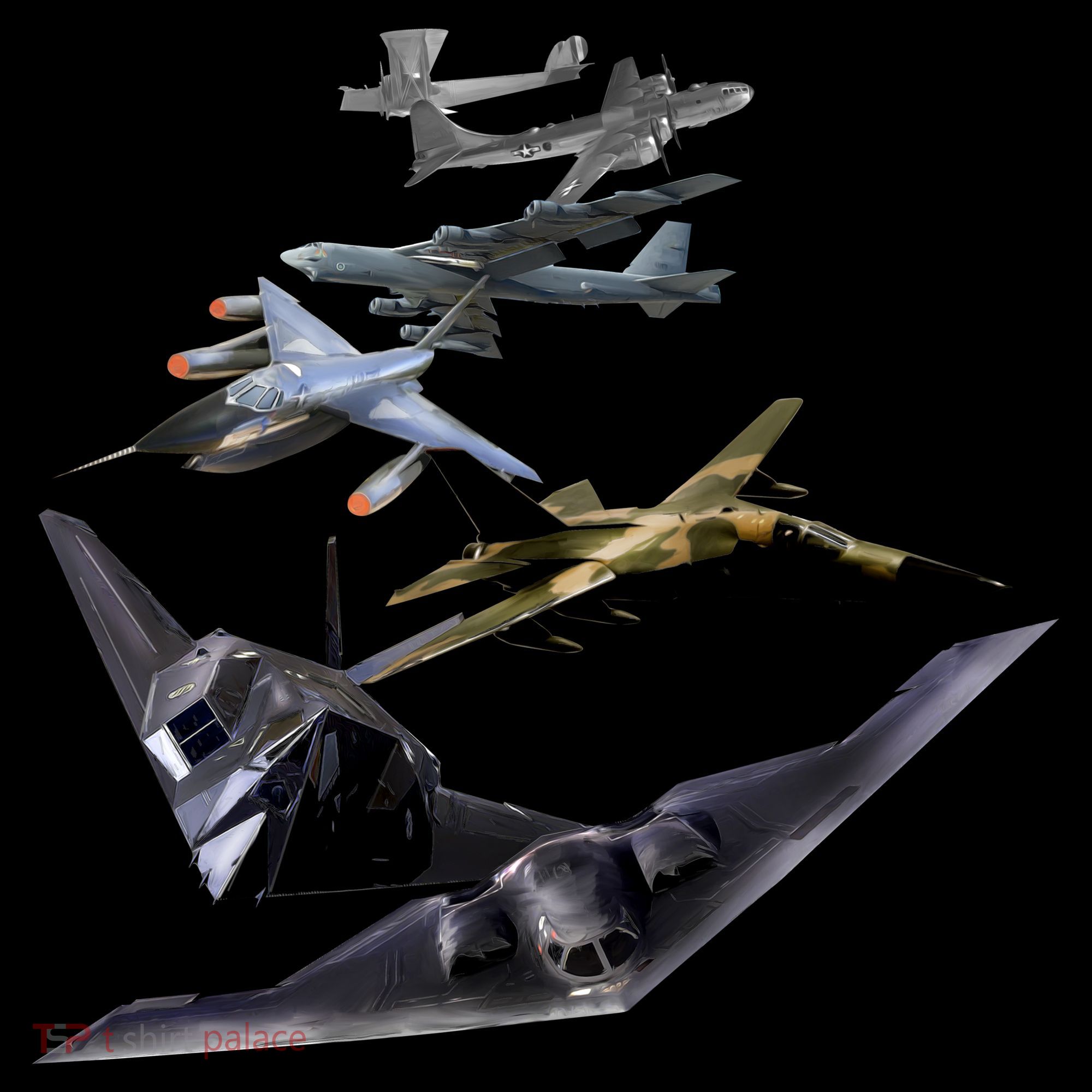 History Of The Bomber Plane Air Force T-Shirt