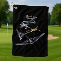 History Of The Bomber Plane Air Force Golf Towel thumb 1