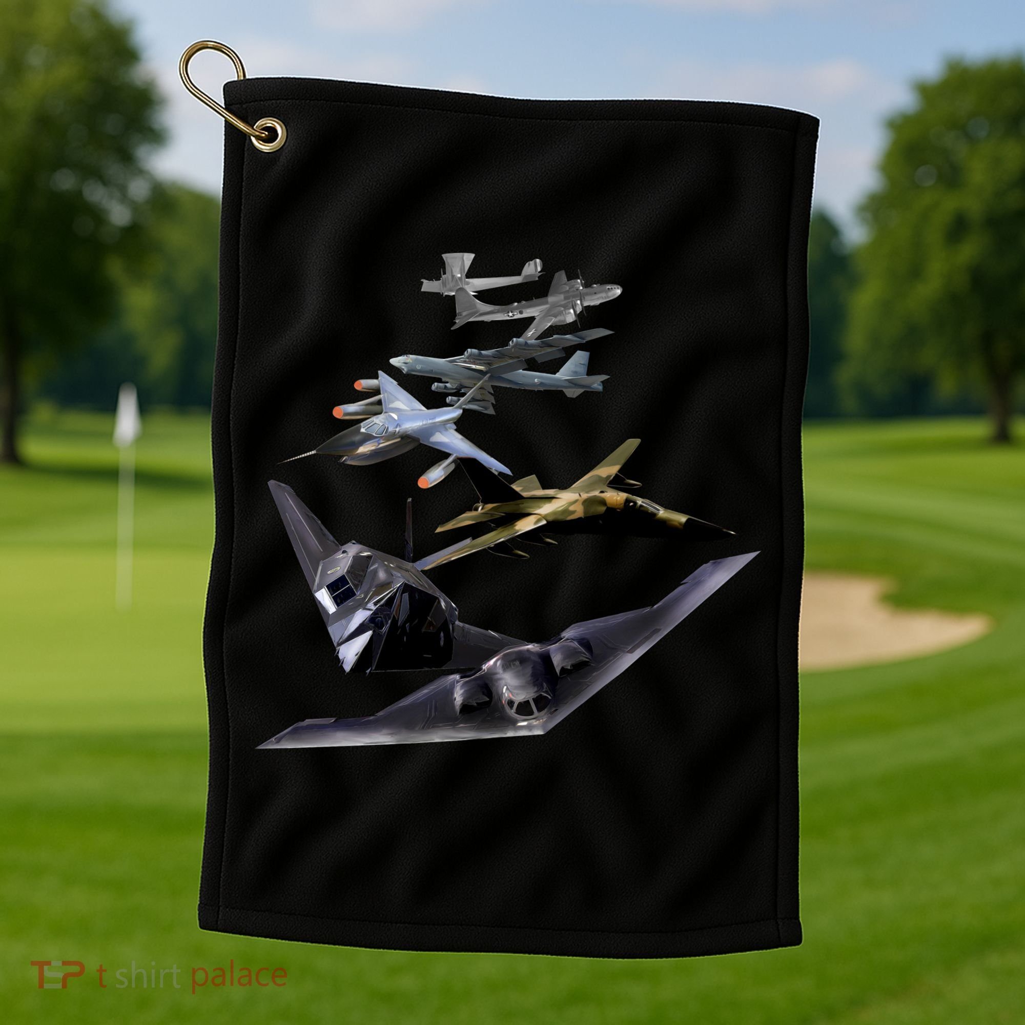 History Of The Bomber Plane Air Force Golf Towel