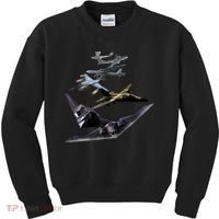 History Of The Bomber Plane Air Force Kids Sweatshirt thumb 0