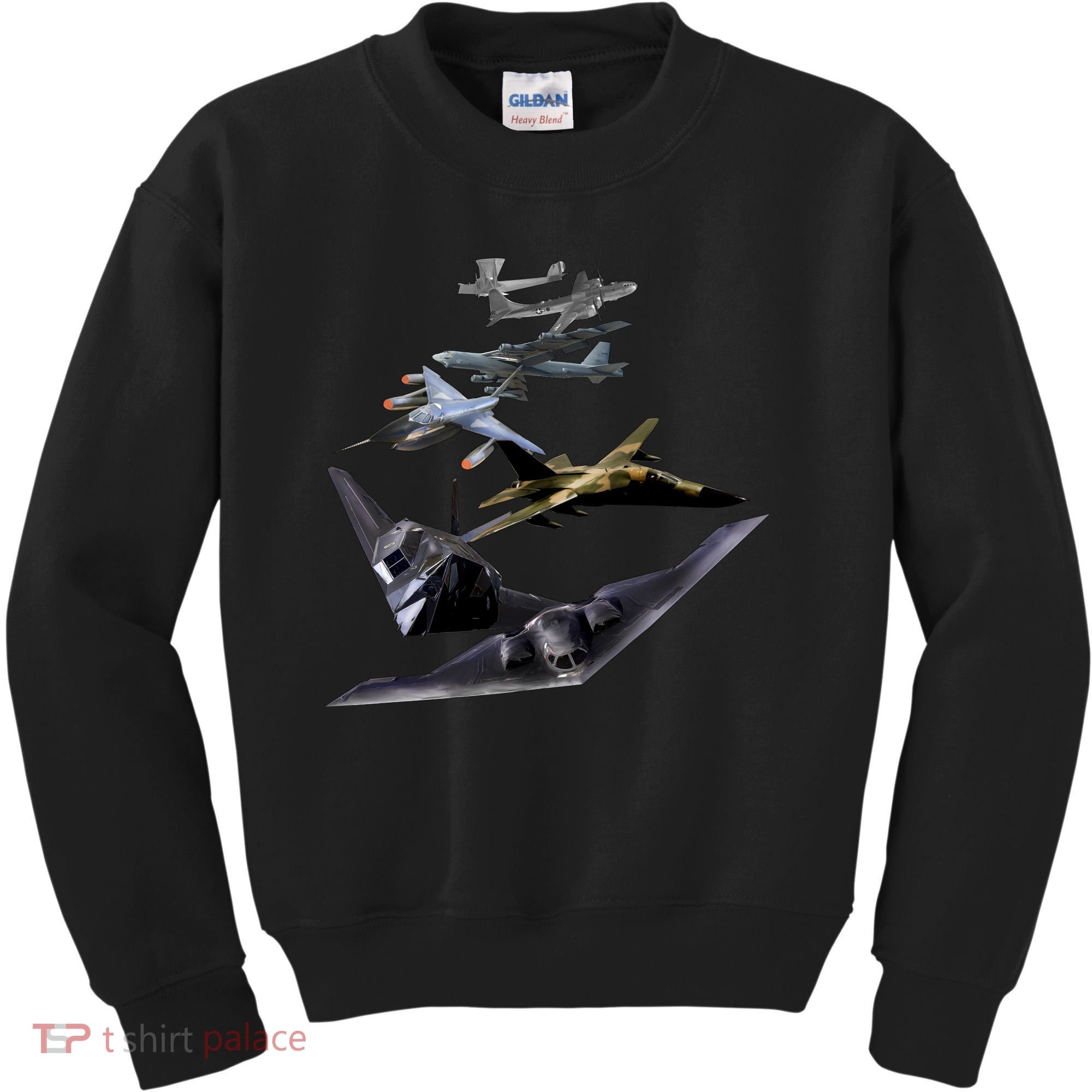 History Of The Bomber Plane Air Force Kids Sweatshirt