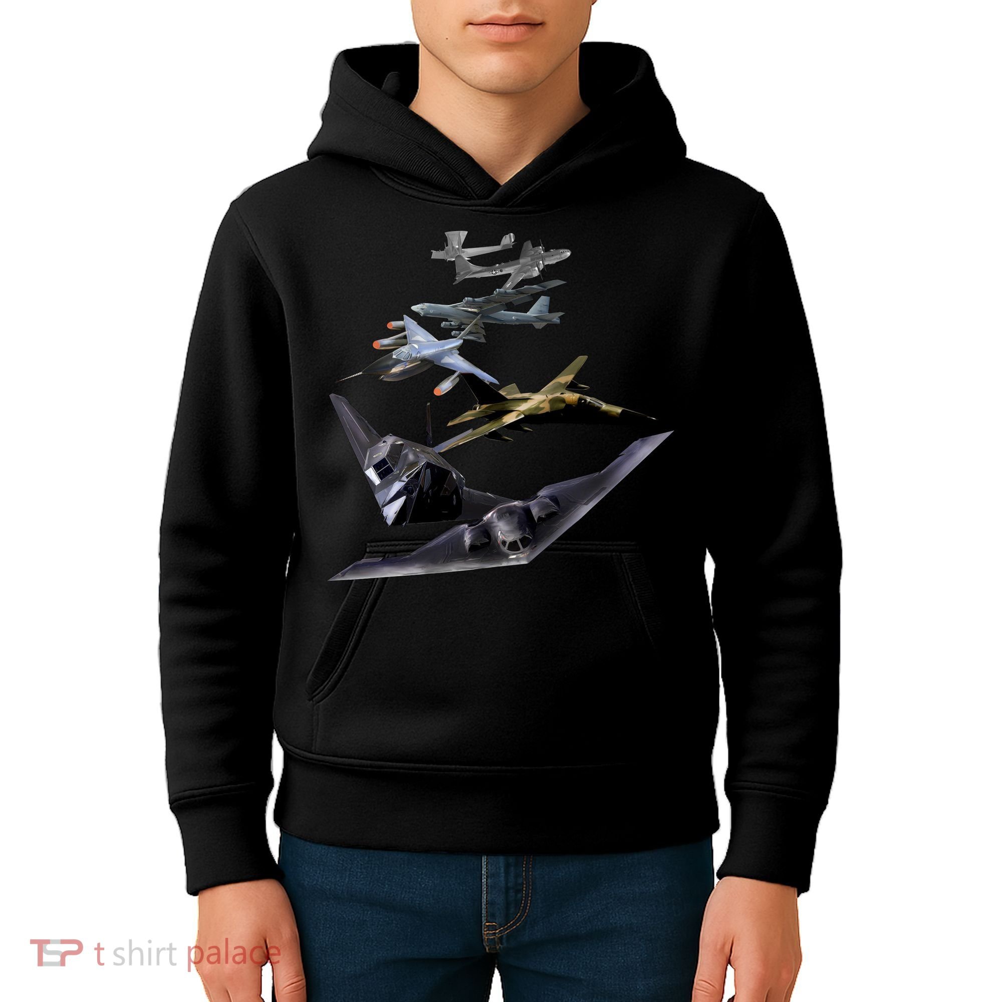 History Of The Bomber Plane Air Force Kids Hoodie