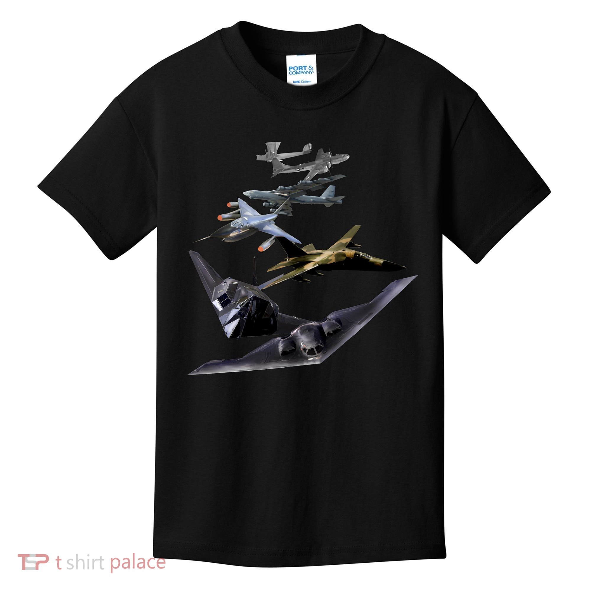 History Of The Bomber Plane Air Force Kids T-Shirt