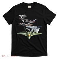 History Of The Fighter Plane - Air Force F-22 F-16 T-Shirt thumb 0