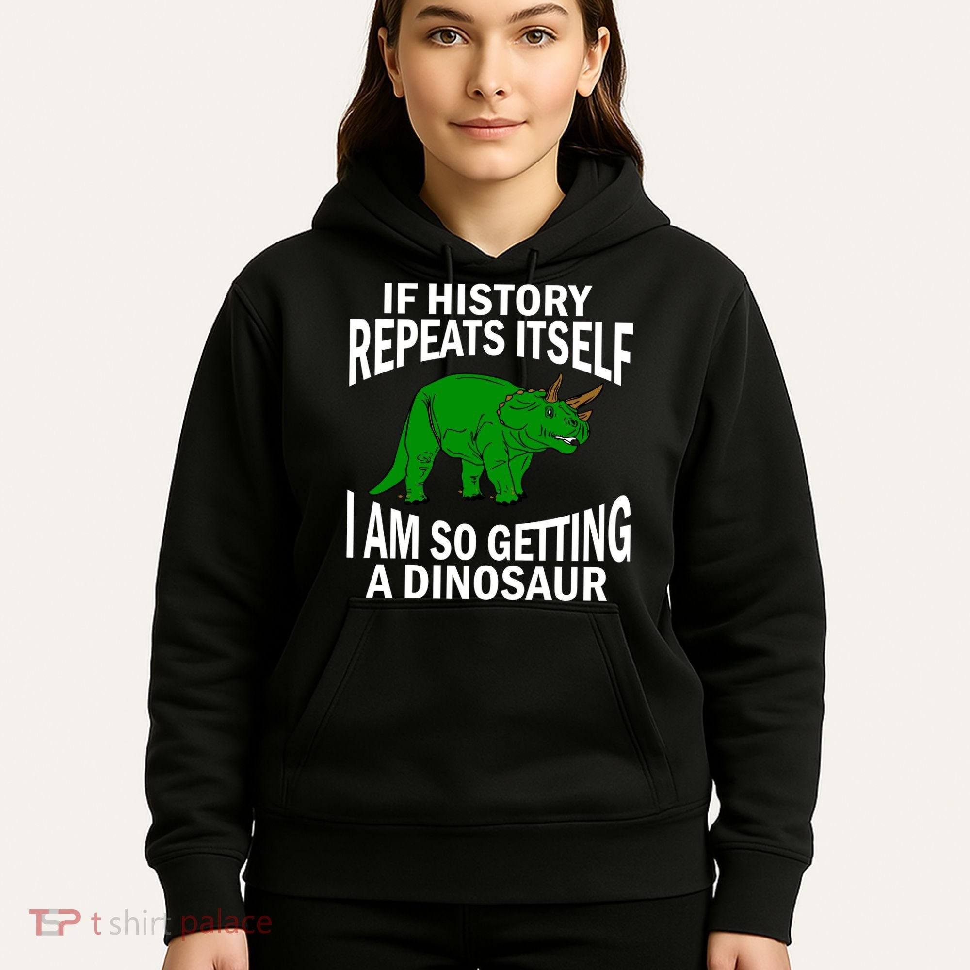 History Repeating Dinosaur Hoodie