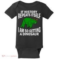 History Repeating Dinosaur Baby Bodysuit thumb 0