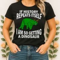 History Repeating Dinosaur Women's T-Shirt thumb 2