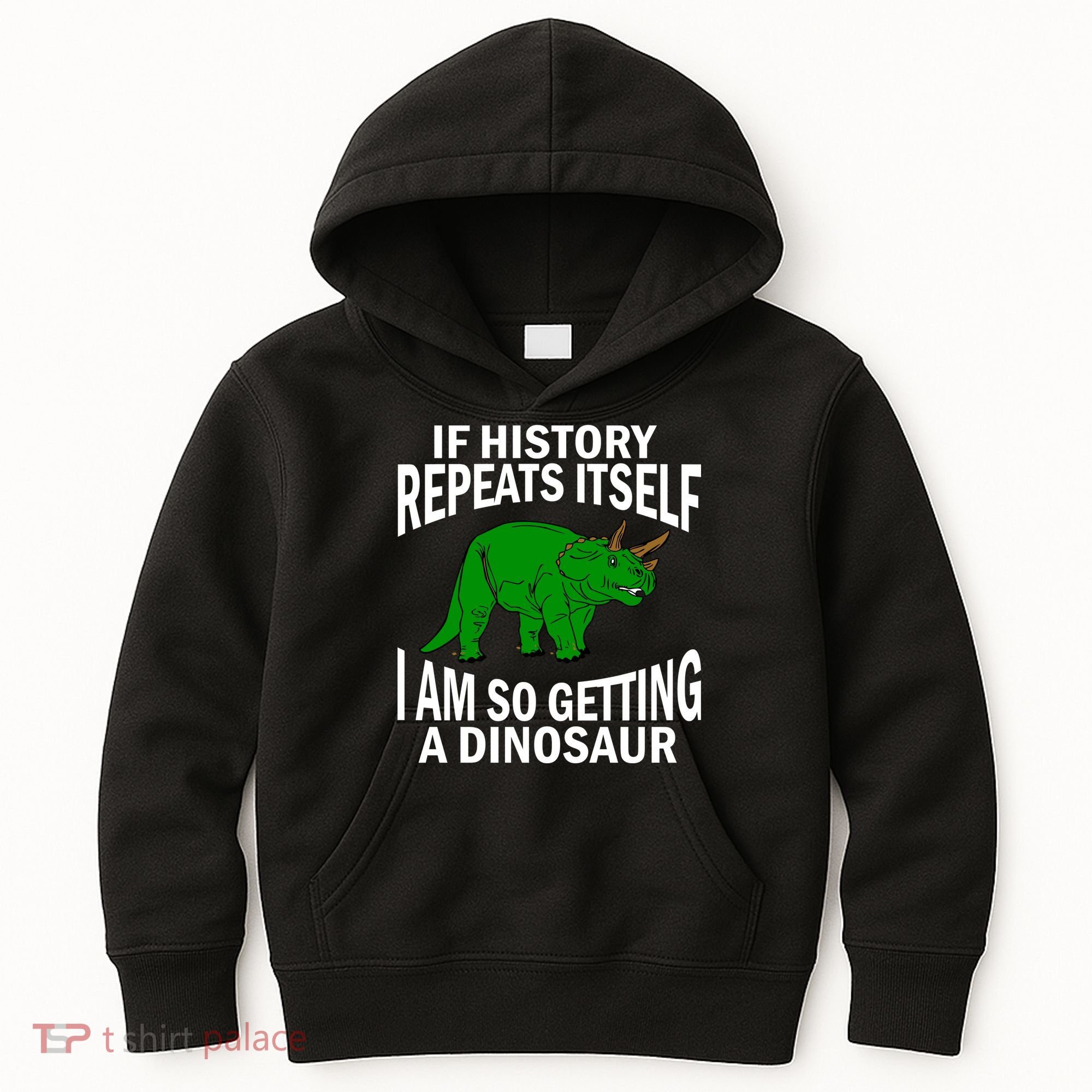 History Repeating Dinosaur Kids Hoodie