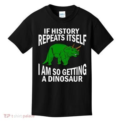 History Repeating Dinosaur Kids T-Shirt