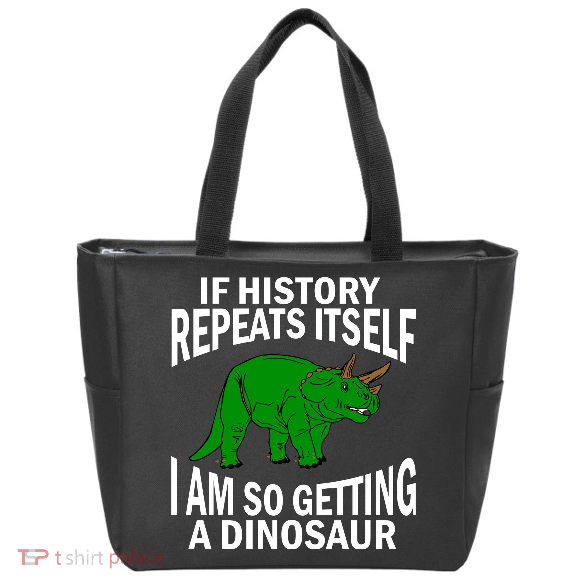 History Repeating Dinosaur Tote Bag