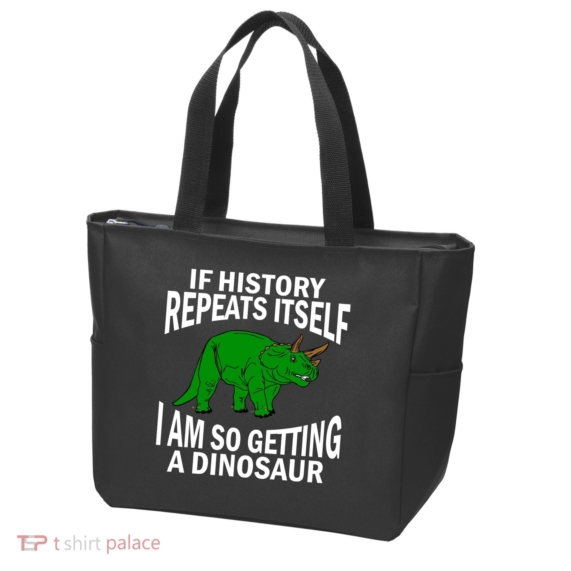 History Repeating Dinosaur Tote Bag