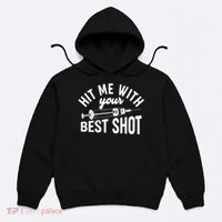 Hit Me With Your Best Shot Funny Vaccinated Hoodie thumb 0
