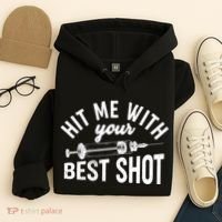 Hit Me With Your Best Shot Funny Vaccinated Hoodie thumb 4