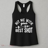 Hit Me With Your Best Shot Funny Vaccinated Women's Tank Top thumb 3