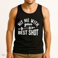 Hit Me With Your Best Shot Funny Vaccinated Tank Top thumb 3
