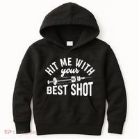 Hit Me With Your Best Shot Funny Vaccinated Kids Hoodie thumb 0