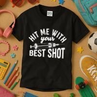 Hit Me With Your Best Shot Funny Vaccinated Kids T-Shirt thumb 3