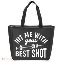 Hit Me With Your Best Shot Funny Vaccinated Tote Bag thumb 0