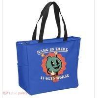 Hang In There It Gets Worse Existential Dread Tote Bag thumb 2