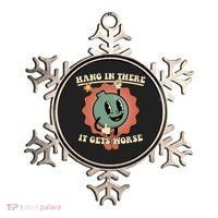 Hang In There It Gets Worse Existential Dread Cartoon Bomb Ornament thumb 0