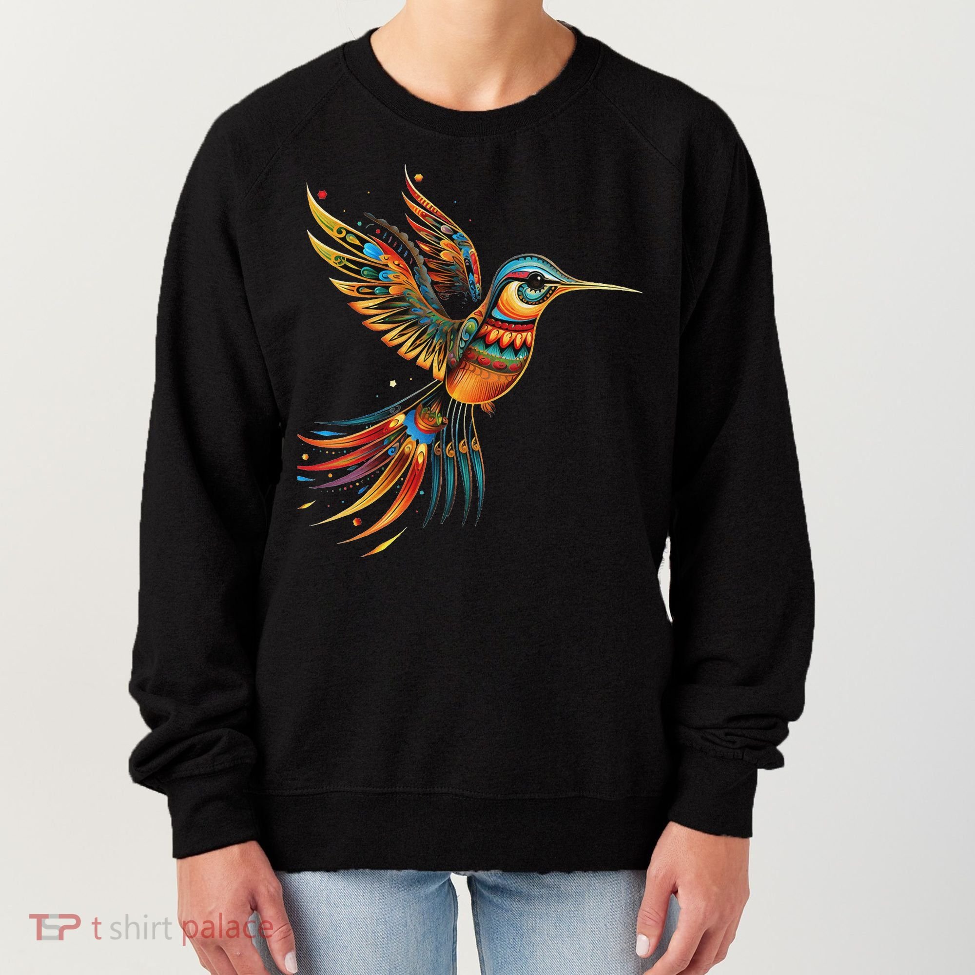 Hummingbird Indian Tribal Art Indian Indigenous Women's Sweatshirt