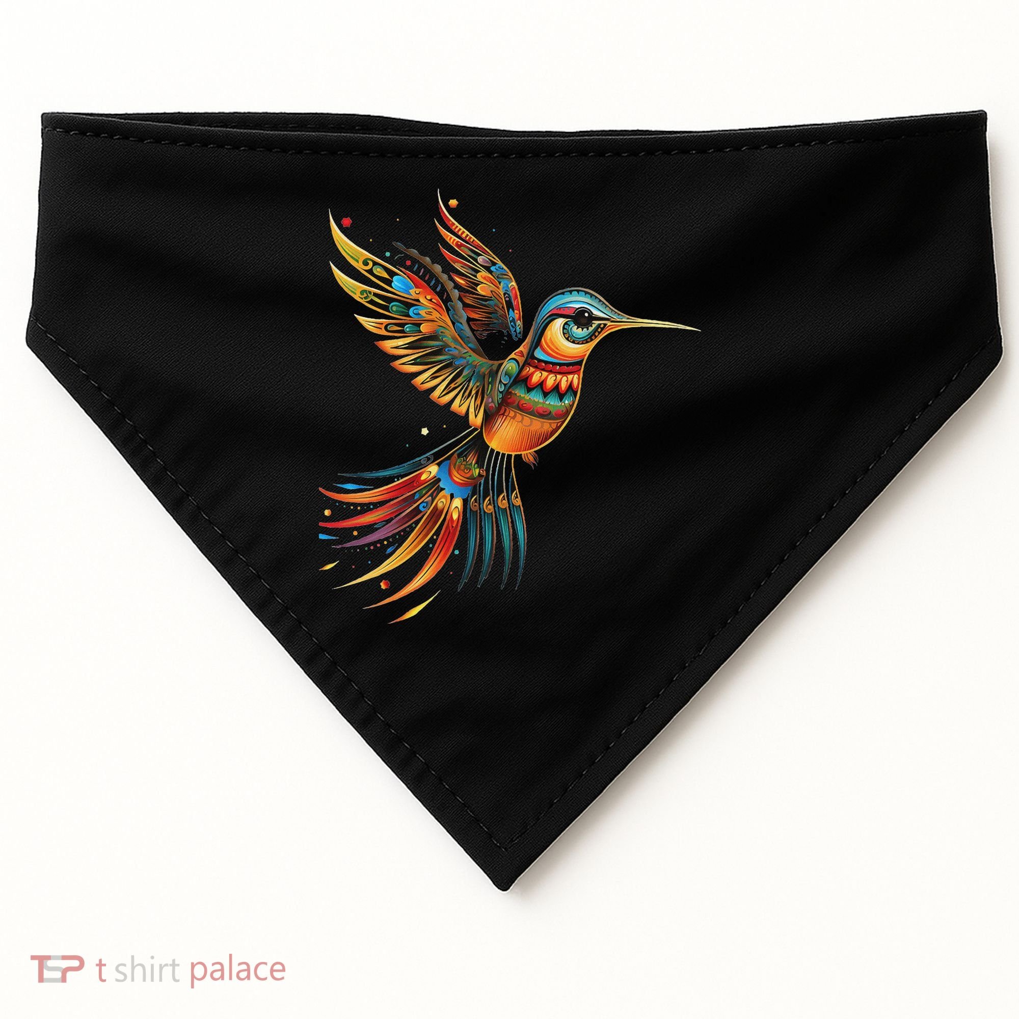 Hummingbird Indian Tribal Art Indian Indigenous USA-Made Doggie Bandana