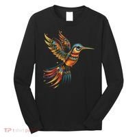 Hummingbird Indian Tribal Art Indian Indigenous Long Sleeve Shirt thumb 0