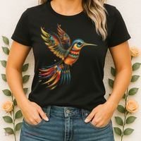 Hummingbird Indian Tribal Art Indian Indigenous Women's T-Shirt thumb 2