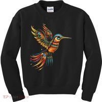 Hummingbird Indian Tribal Art Indian Indigenous Kids Sweatshirt thumb 0
