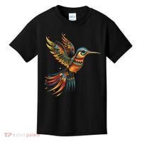 Hummingbird Indian Tribal Art Indian Indigenous Kids T-Shirt thumb 0