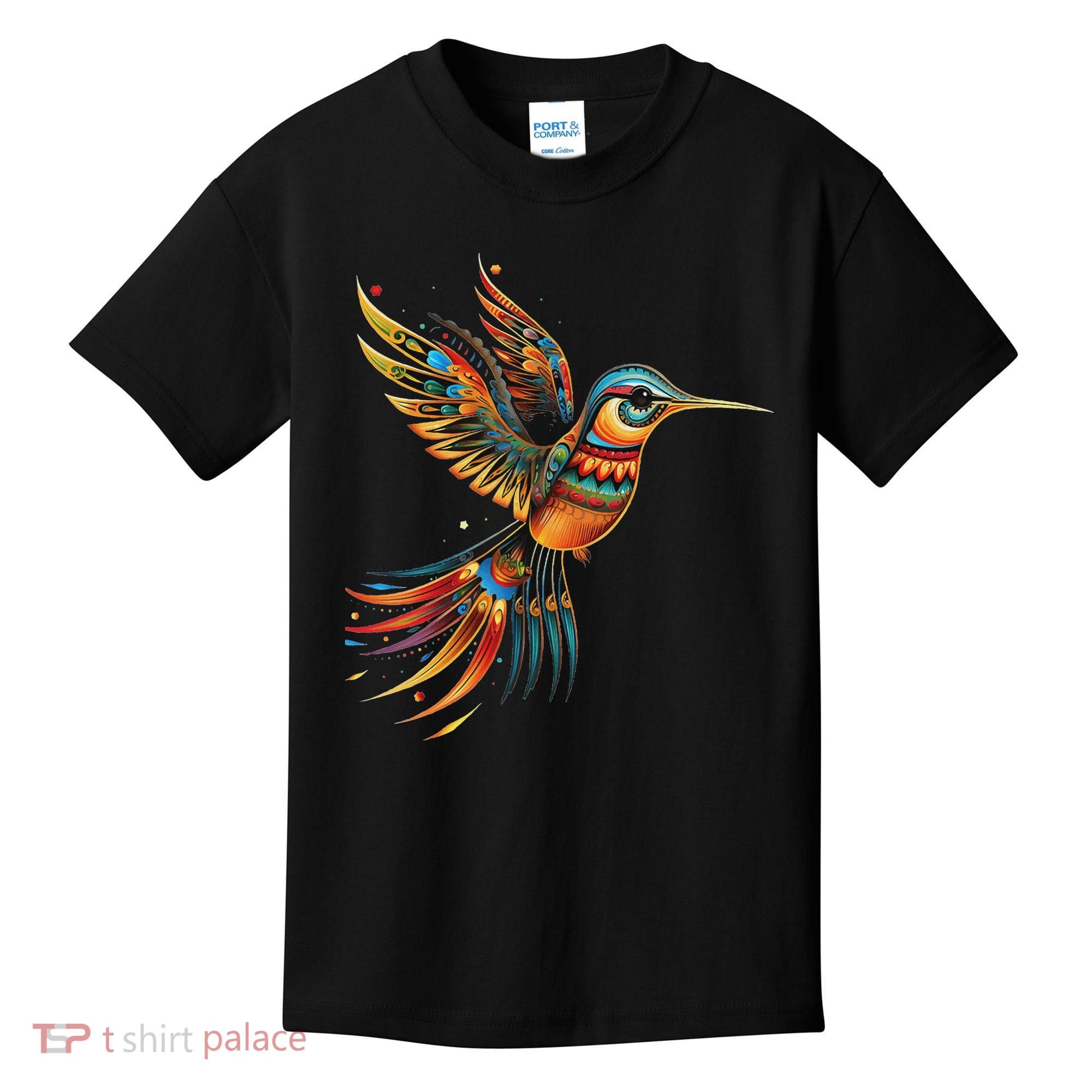Hummingbird Indian Tribal Art Indian Indigenous Kids T-Shirt