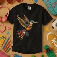 Hummingbird Indian Tribal Art Indian Indigenous Kids T-Shirt thumb 3