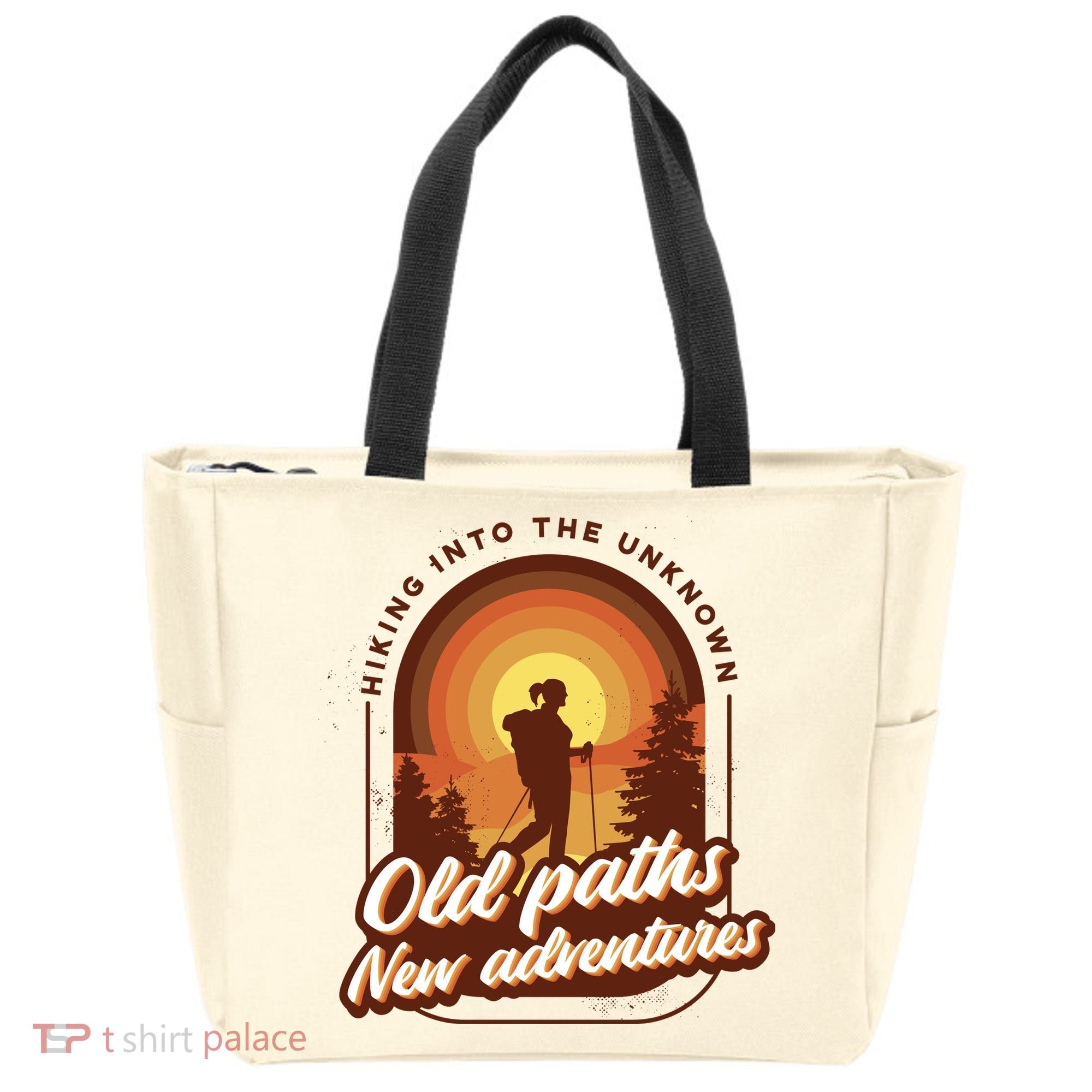 Hiking Into The Unknown Old Paths New Adventures Tote Bag