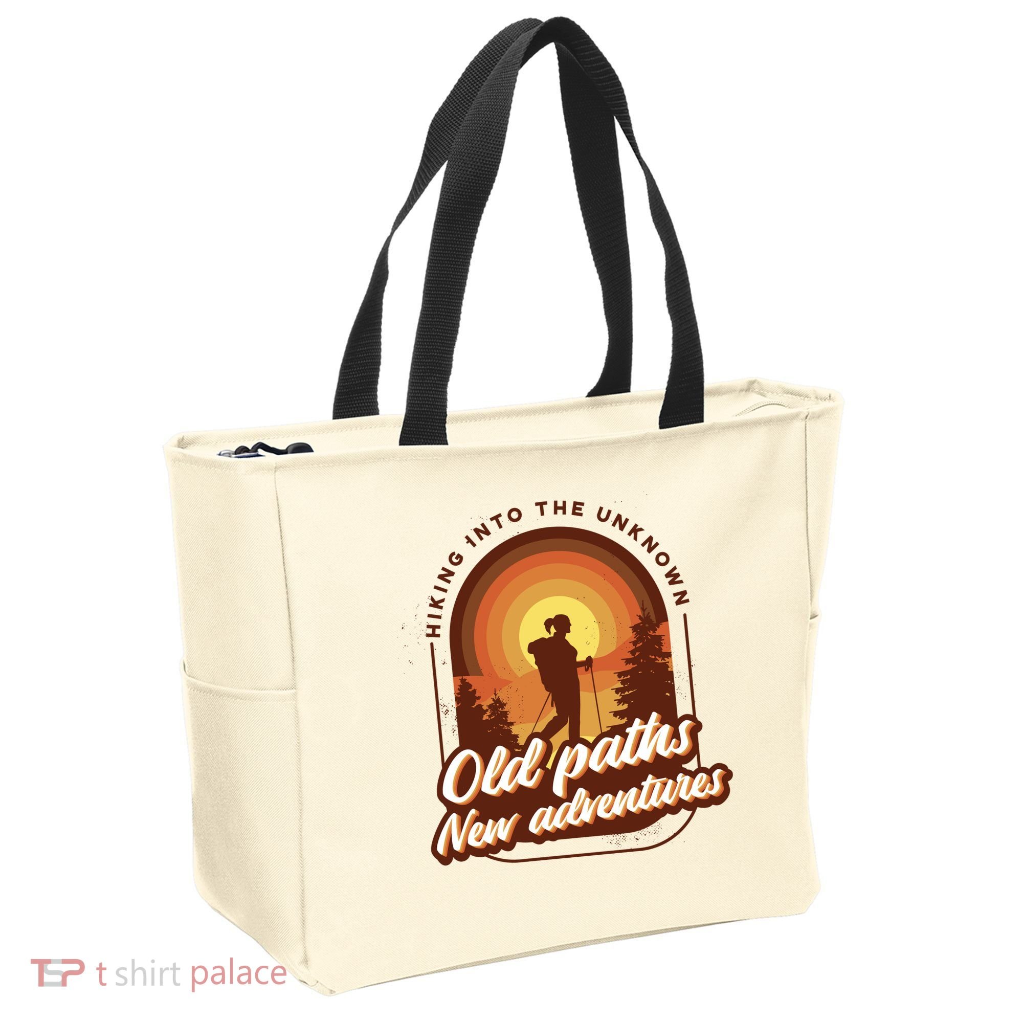 Hiking Into The Unknown Old Paths New Adventures Tote Bag