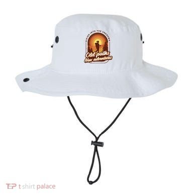 Hiking Into The Unknown Old Paths New Adventures Bucket Hat