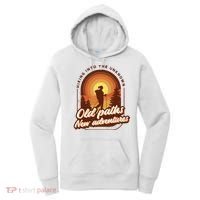 Hiking Into The Unknown Old Paths New Adventures Women's Hoodie thumb 0