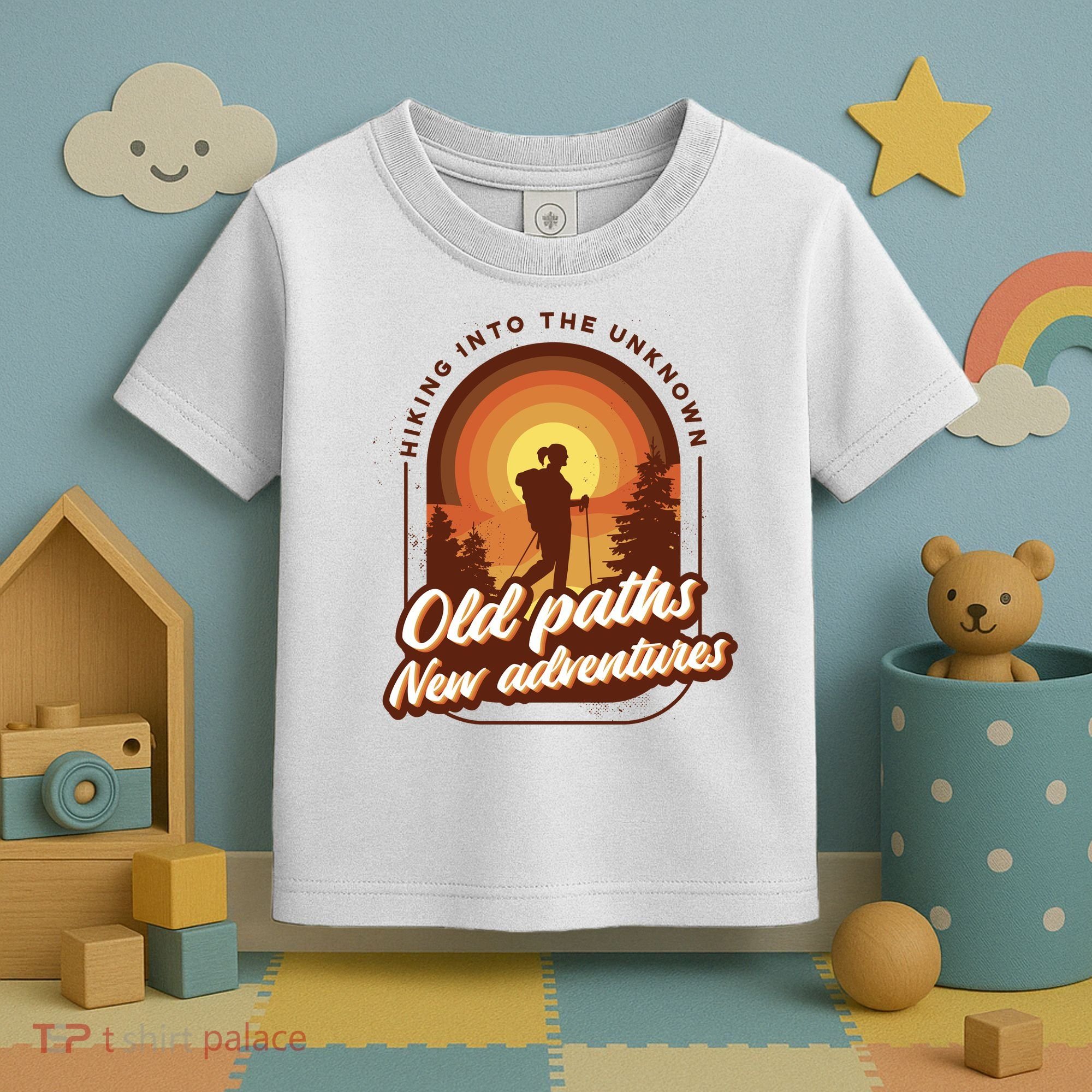 Hiking Into The Unknown Old Paths New Adventures Toddler T-Shirt