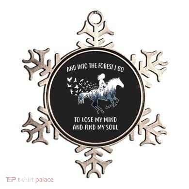 Horse Into The Forest I Go Horse Riding Funny Gift Ornament