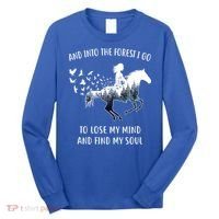 Horse Into The Forest I Go Horse Riding Funny Gift Long Sleeve Shirt thumb 0