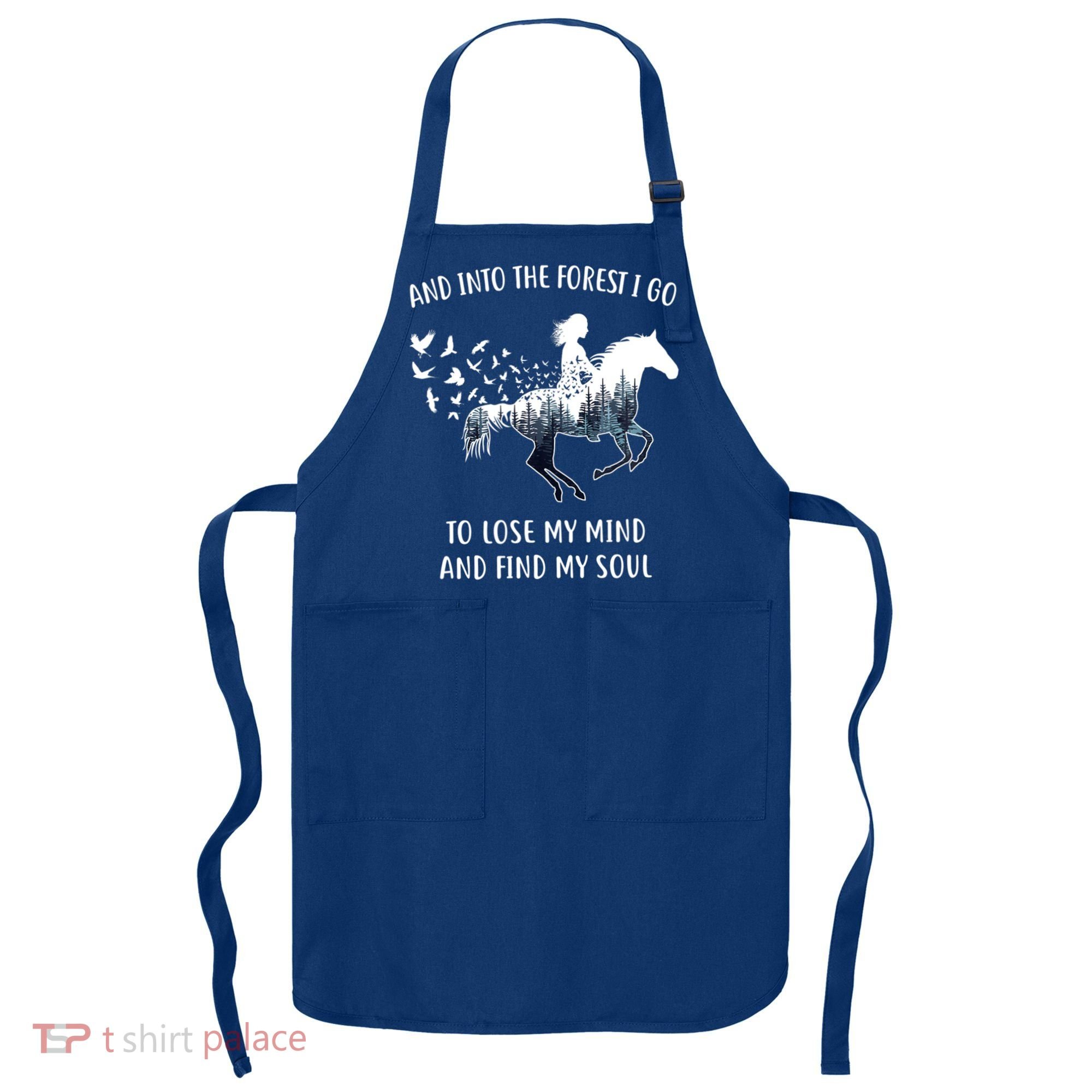 Horse Into The Forest I Go Horse Riding Funny Gift Apron
