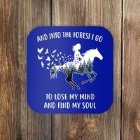 Horse Into The Forest I Go Horse Riding Funny Gift Coaster thumb 0