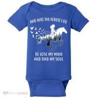 Horse Into The Forest I Go Horse Riding Funny Gift Baby Bodysuit thumb 0