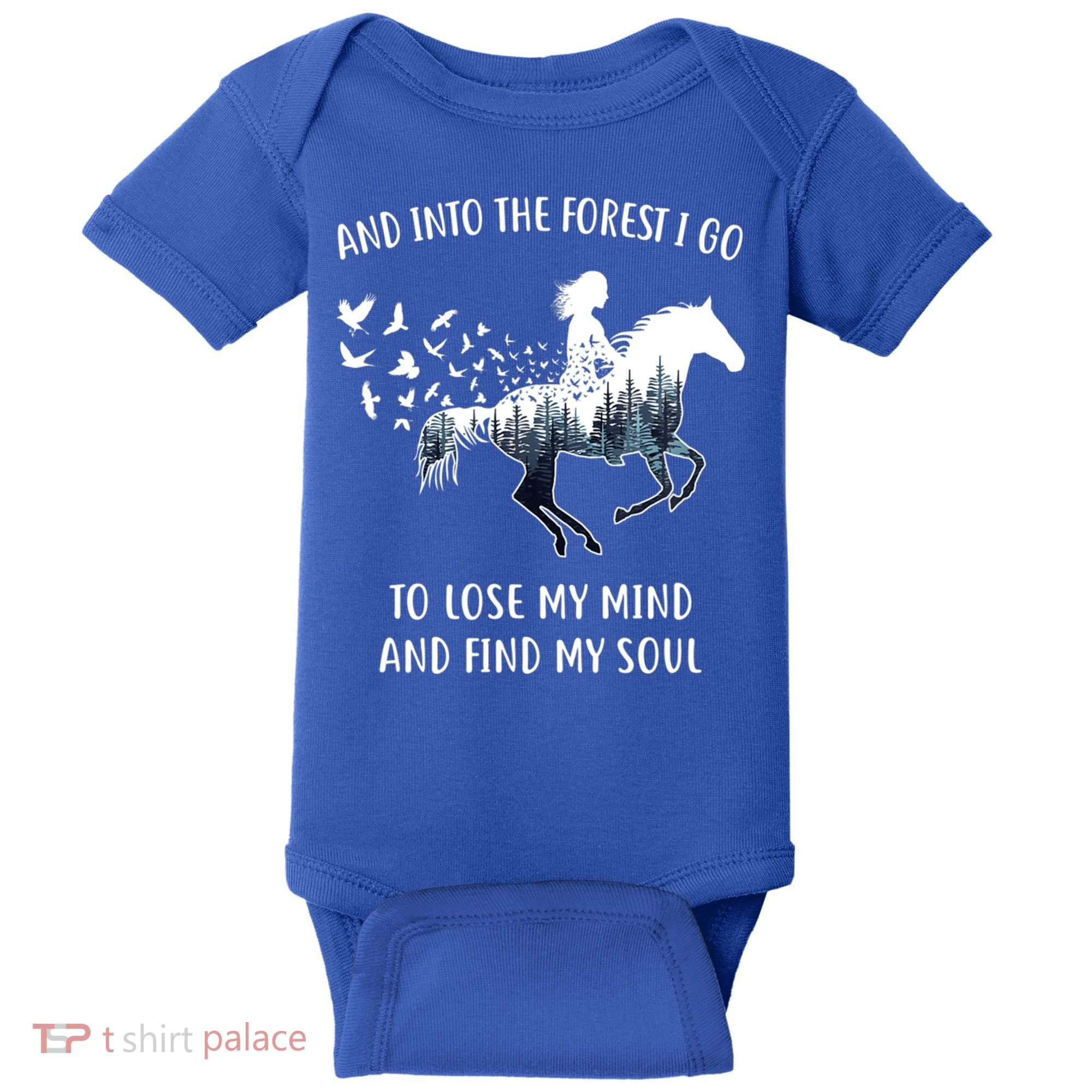 Horse Into The Forest I Go Horse Riding Funny Gift Baby Bodysuit