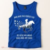 Horse Into The Forest I Go Horse Riding Funny Gift Tank Top thumb 2