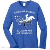 Horse Into The Forest I Go Horse Riding Funny Gift Women's Long Sleeve Shirt thumb 0