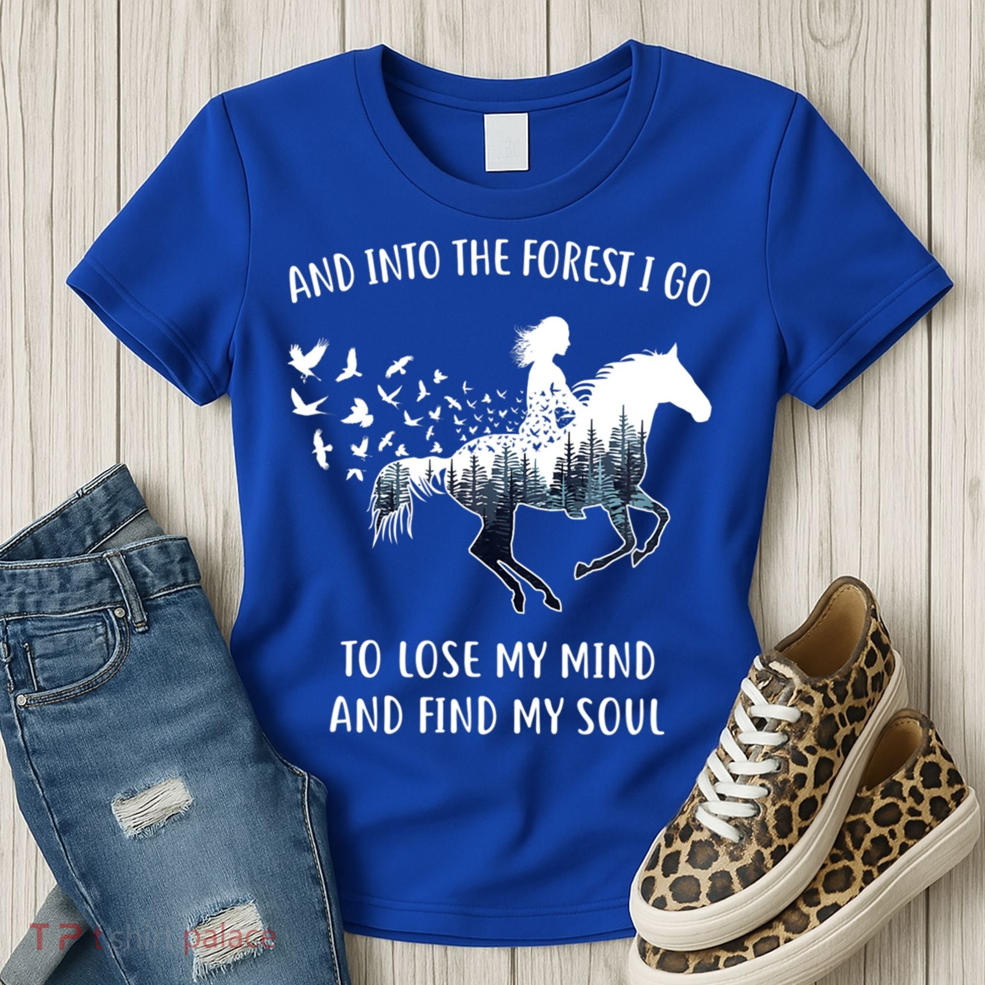 Horse Into The Forest I Go Horse Riding Funny Gift Women's T-Shirt