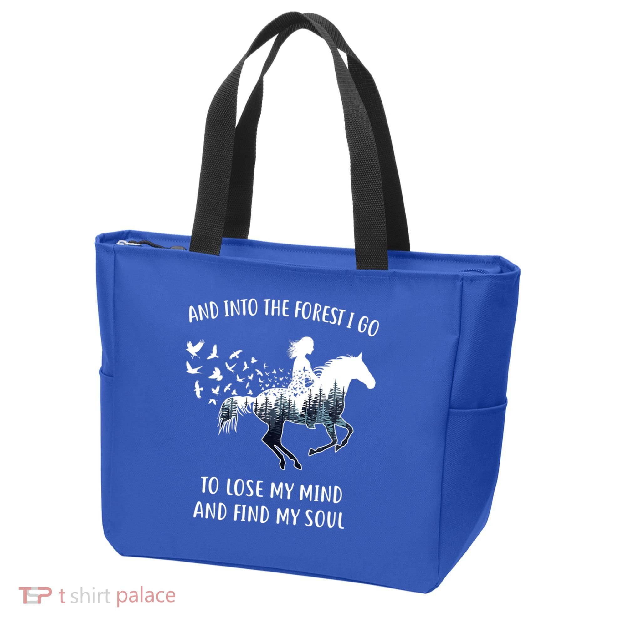 Horse Into The Forest I Go Horse Riding Funny Gift Tote Bag